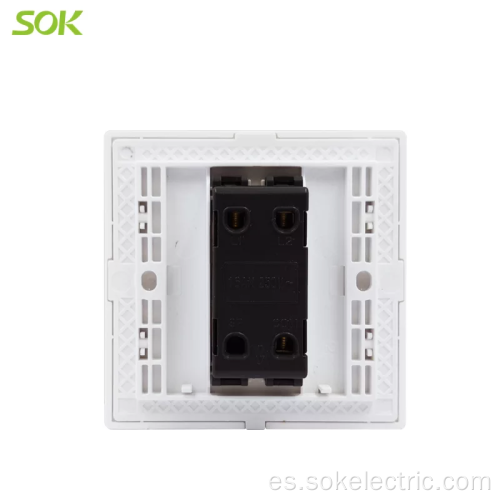 16AX250V 1Gang 1Way Switch Botón de interruptor de luz blanca